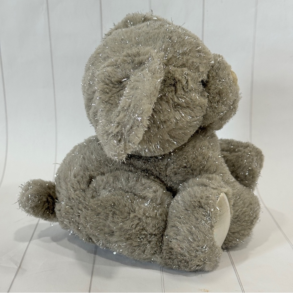 VTG 80s Dakin 1988 Sparkly Gray Puppy Dog Plush Stuffed Animal 9" Girls Toy - Picture 5 of 7